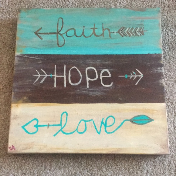 Wall Art Faith Hope Love Wall Decor Poshmark